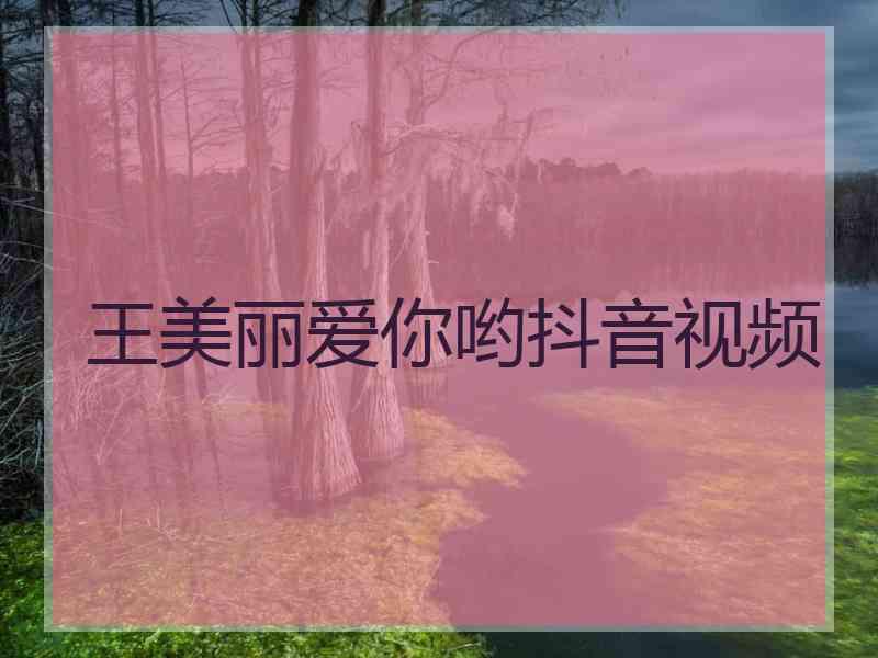 王美丽爱你哟抖音视频