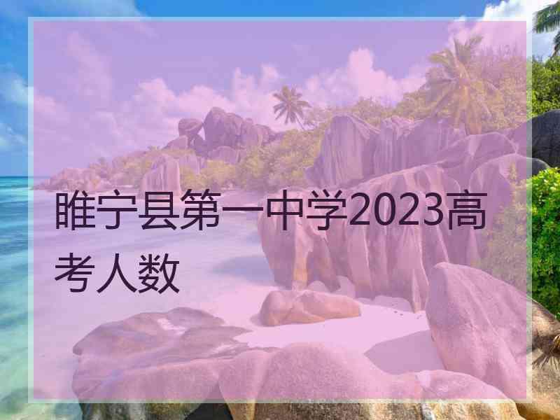 睢宁县第一中学2023高考人数