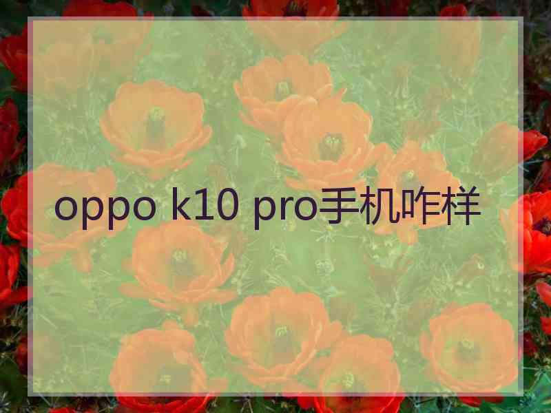 oppo k10 pro手机咋样