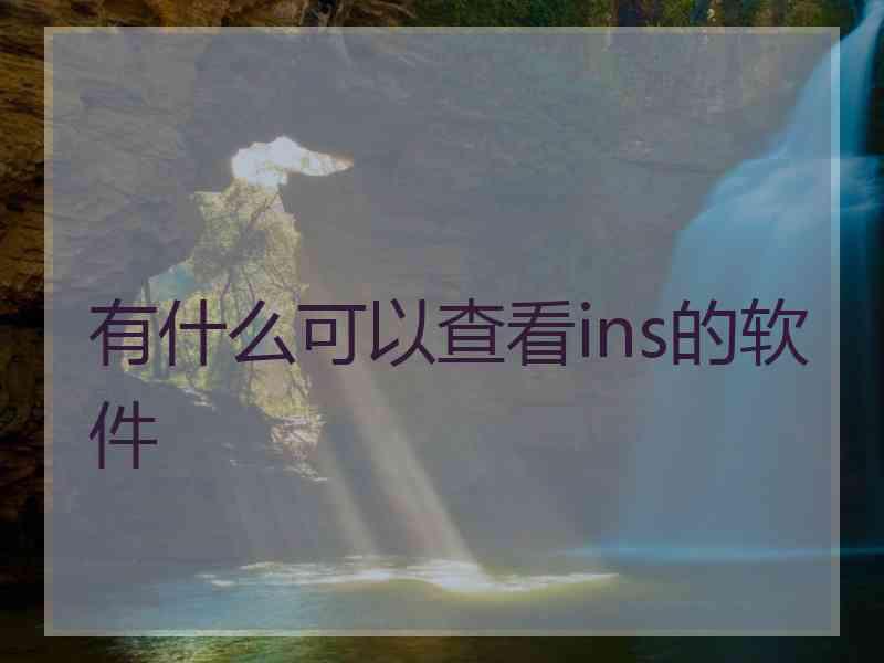 有什么可以查看ins的软件