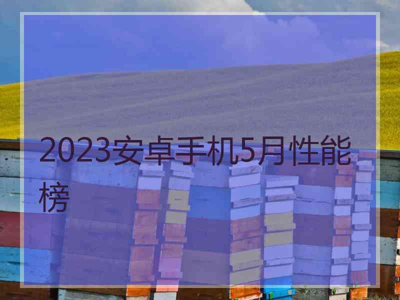 2023安卓手机5月性能榜