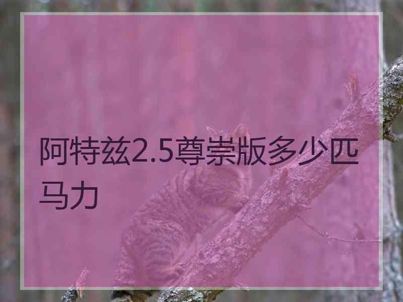 阿特兹2.5尊崇版多少匹马力