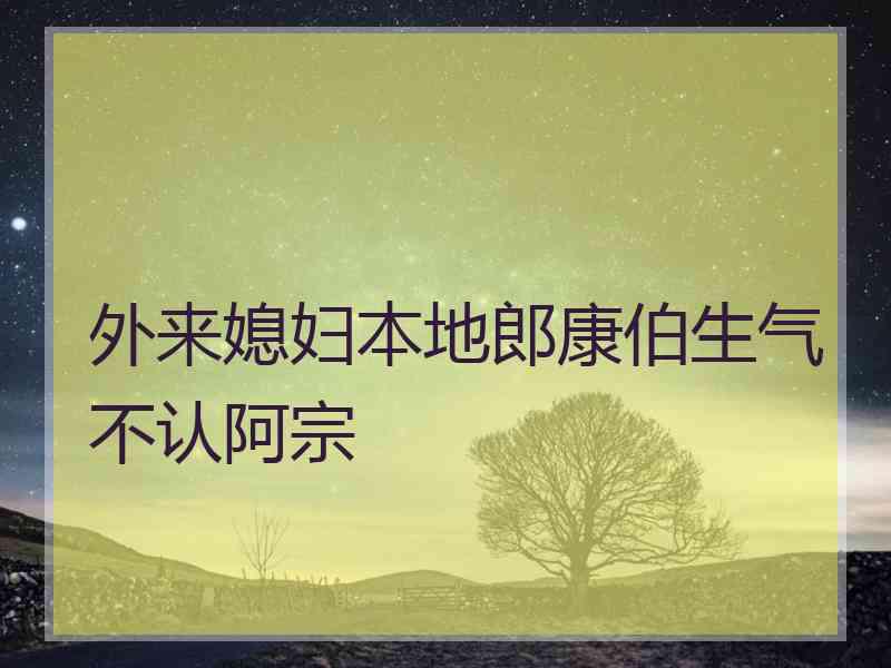 外来媳妇本地郎康伯生气不认阿宗