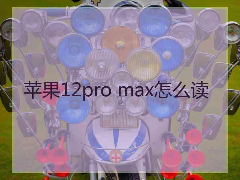 苹果12pro max怎么读