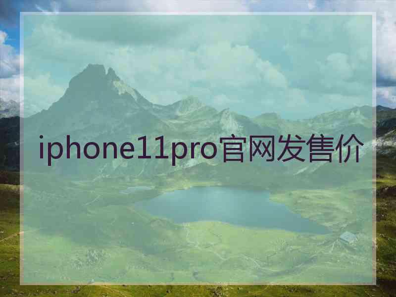 iphone11pro官网发售价