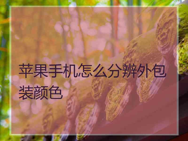 苹果手机怎么分辨外包装颜色