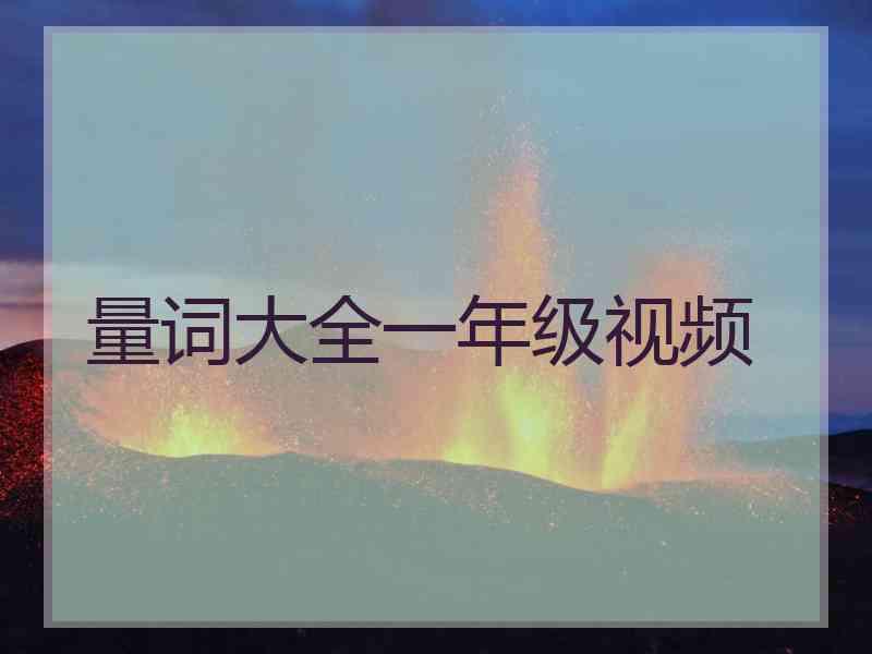 量词大全一年级视频