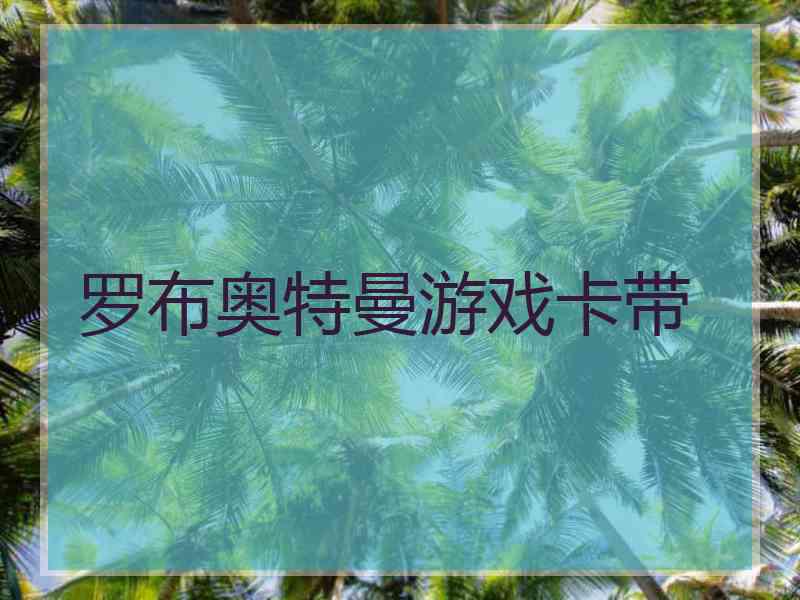 罗布奥特曼游戏卡带