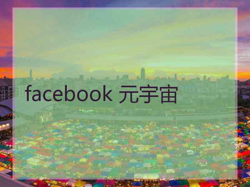 facebook 元宇宙