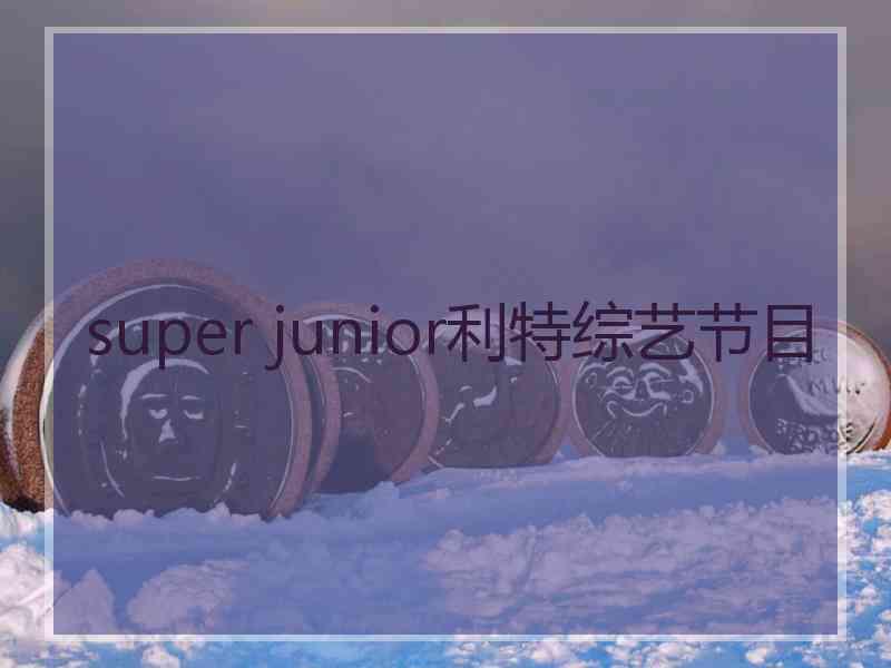 super junior利特综艺节目