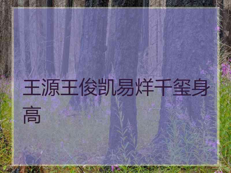 王源王俊凯易烊千玺身高