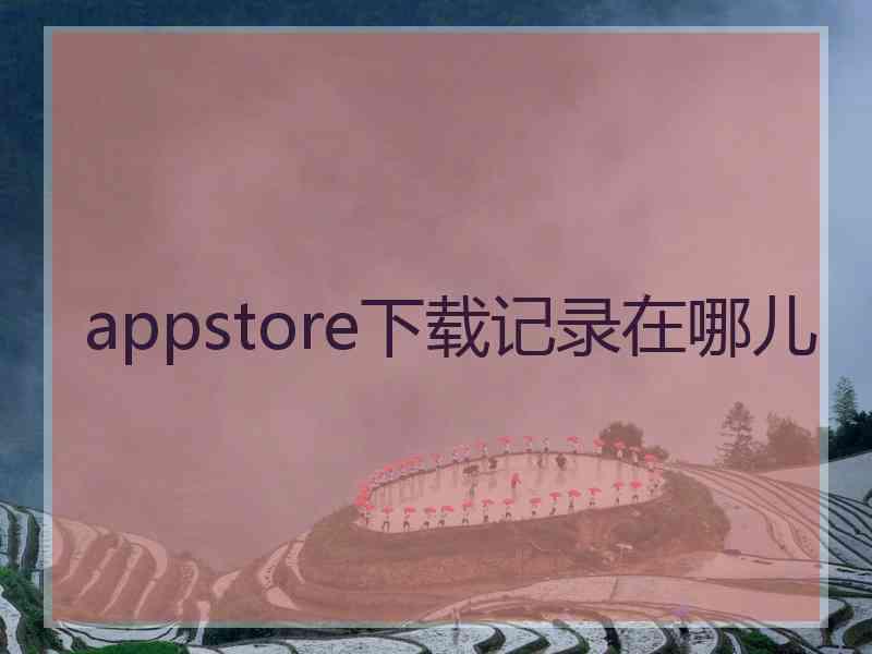 appstore下载记录在哪儿