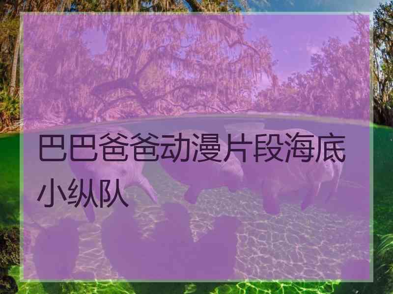 巴巴爸爸动漫片段海底小纵队