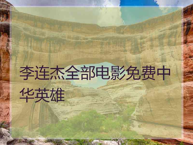 李连杰全部电影免费中华英雄