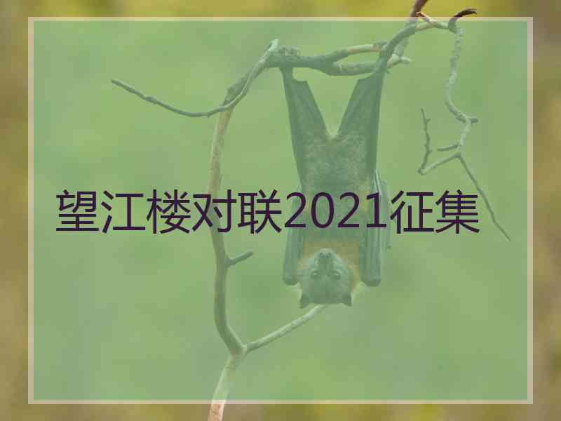 望江楼对联2021征集