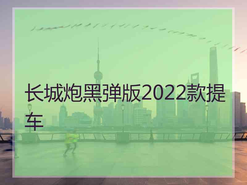 长城炮黑弹版2022款提车