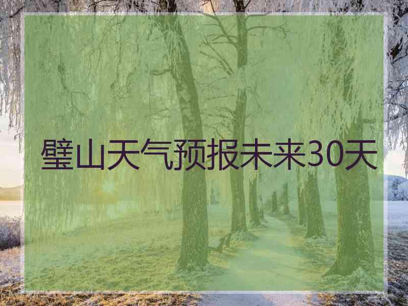 璧山天气预报未来30天