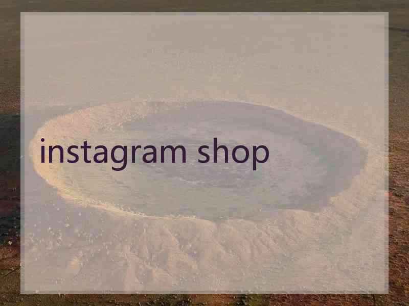 instagram shop