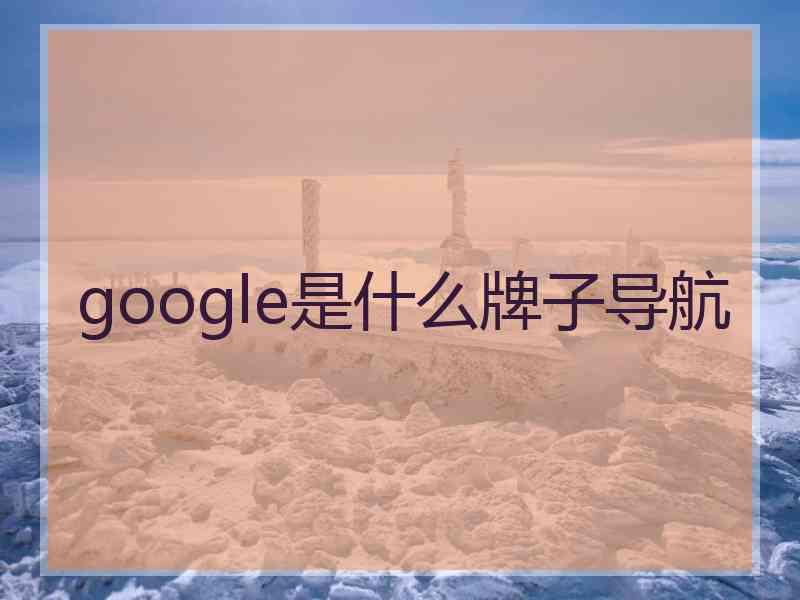 google是什么牌子导航