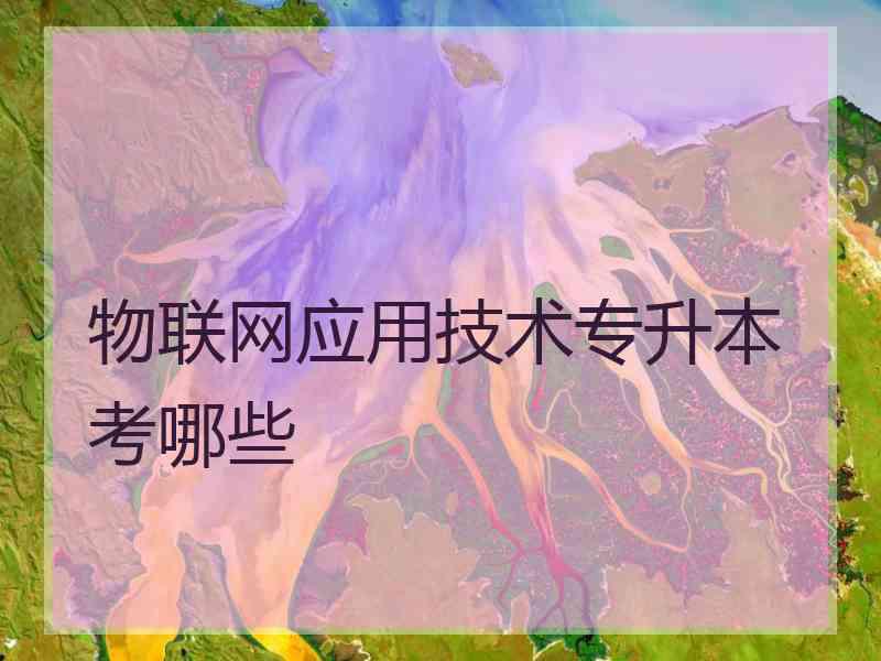 物联网应用技术专升本考哪些