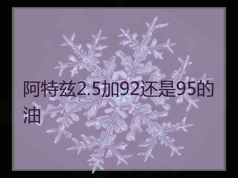 阿特兹2.5加92还是95的油