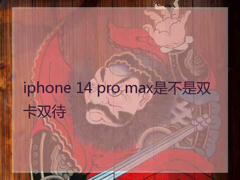 iphone 14 pro max是不是双卡双待