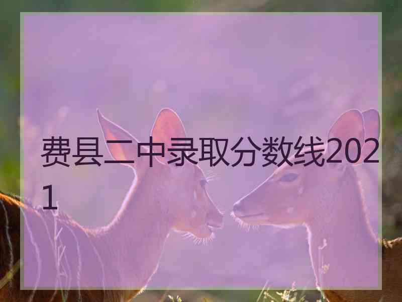 费县二中录取分数线2021