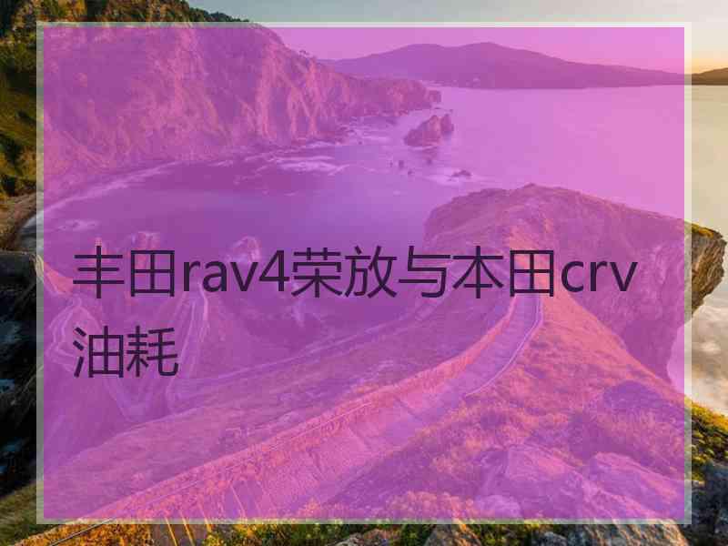 丰田rav4荣放与本田crv油耗