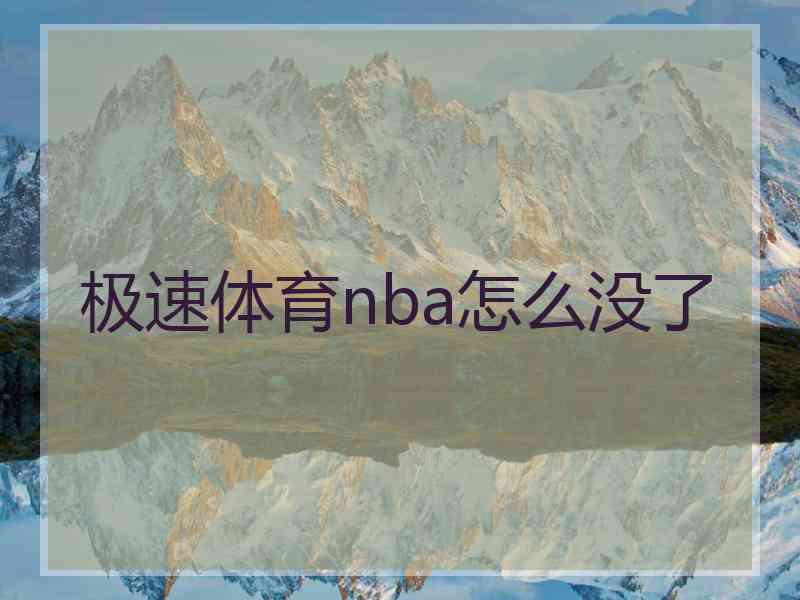 极速体育nba怎么没了