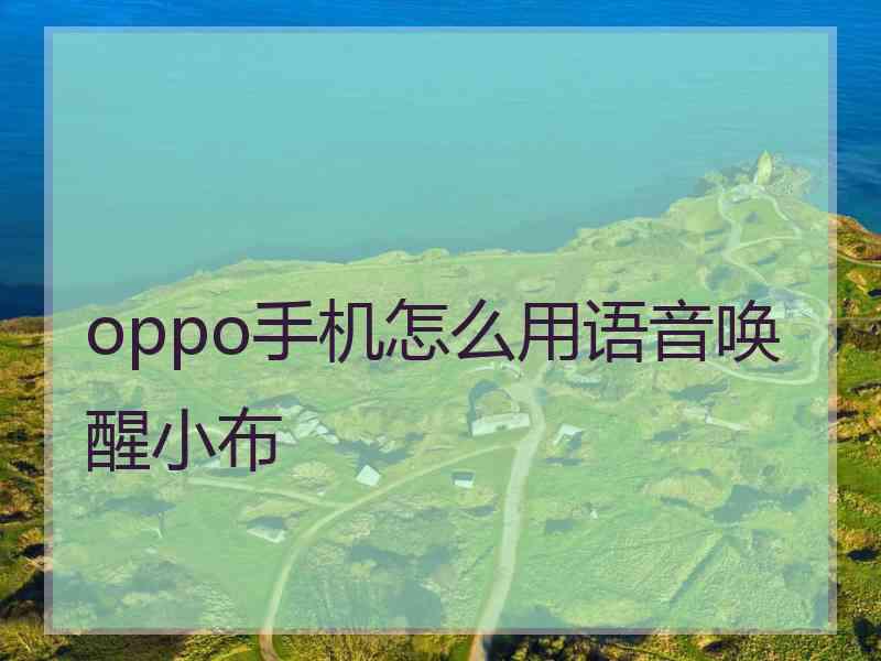 oppo手机怎么用语音唤醒小布