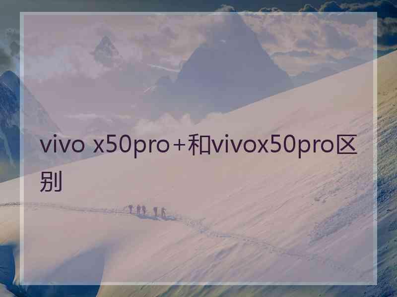 vivo x50pro+和vivox50pro区别