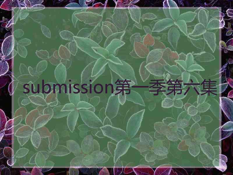 submission第一季第六集
