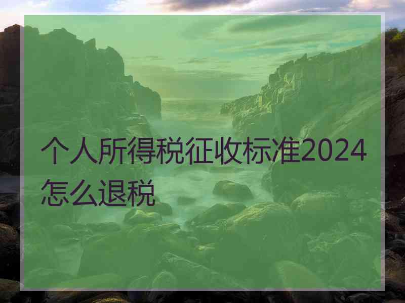 个人所得税征收标准2024怎么退税