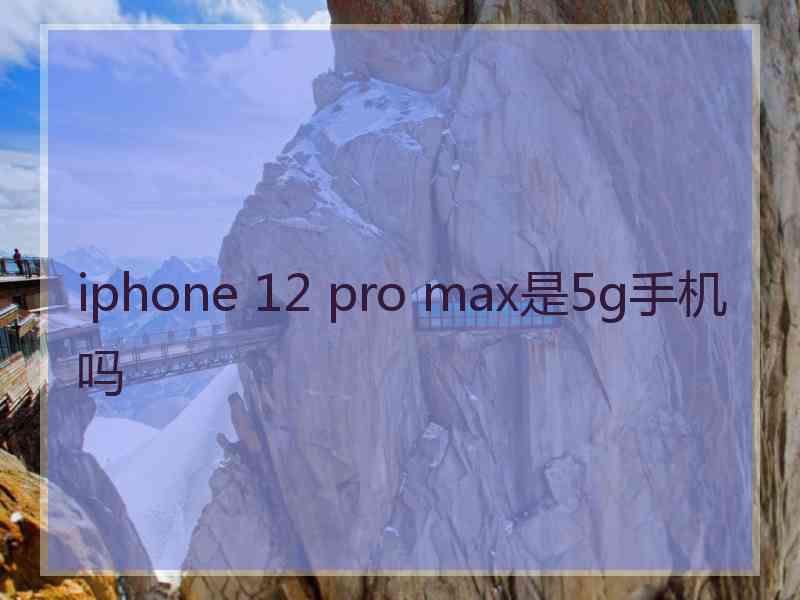 iphone 12 pro max是5g手机吗