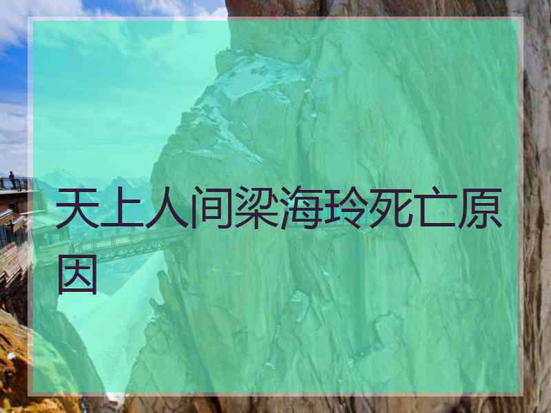 天上人间梁海玲死亡原因