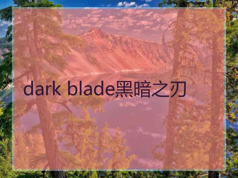 dark blade黑暗之刃