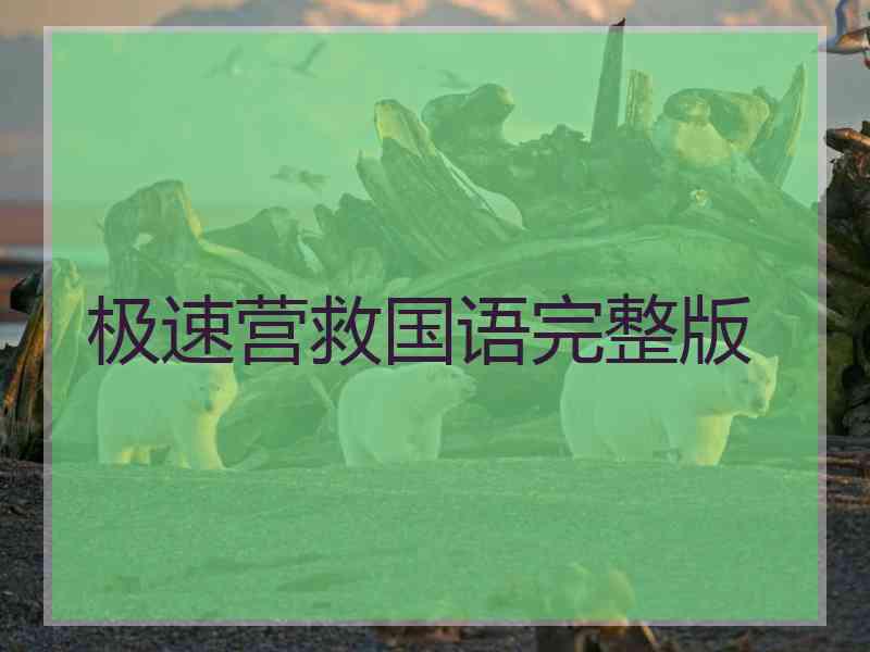 极速营救国语完整版