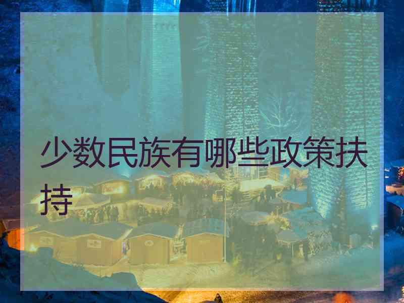 少数民族有哪些政策扶持