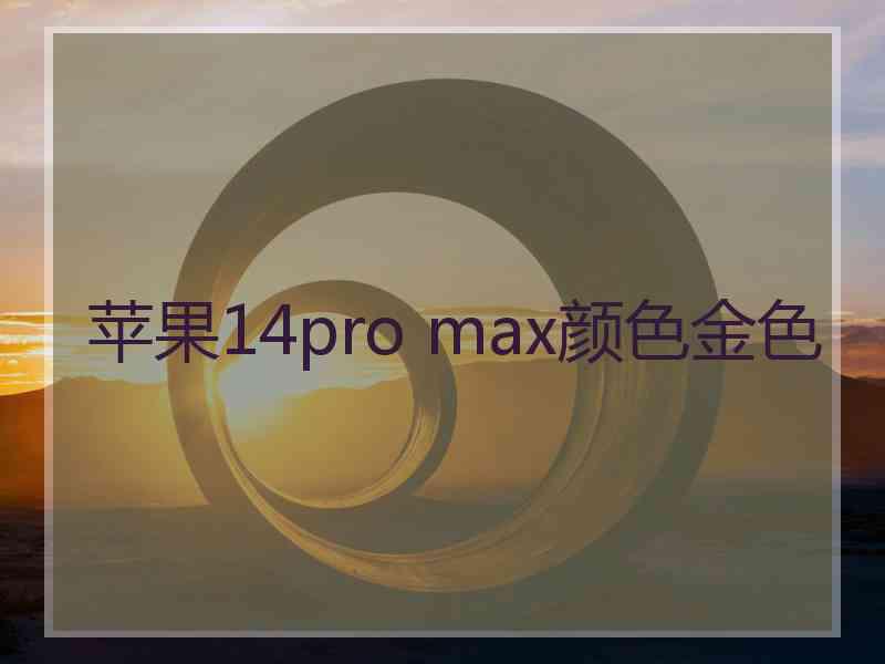 苹果14pro max颜色金色