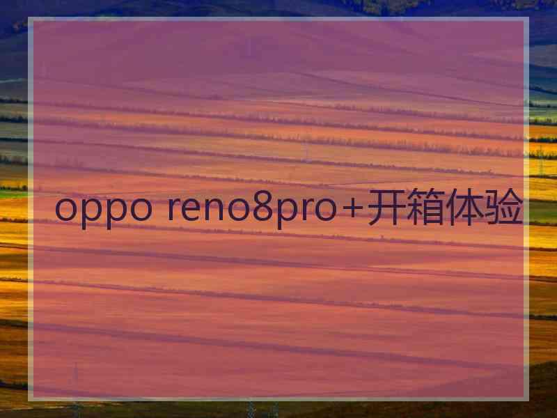 oppo reno8pro+开箱体验