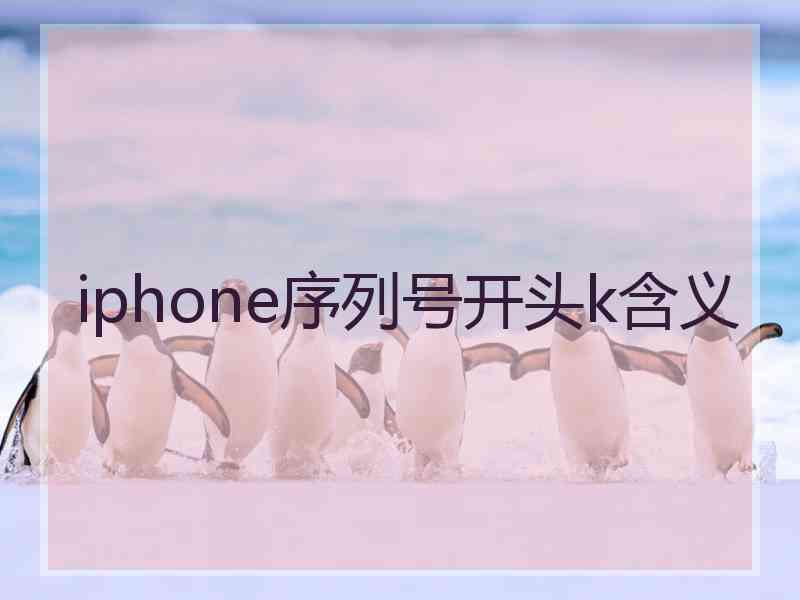 iphone序列号开头k含义