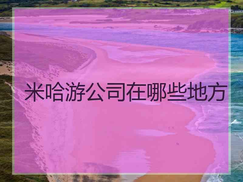 米哈游公司在哪些地方