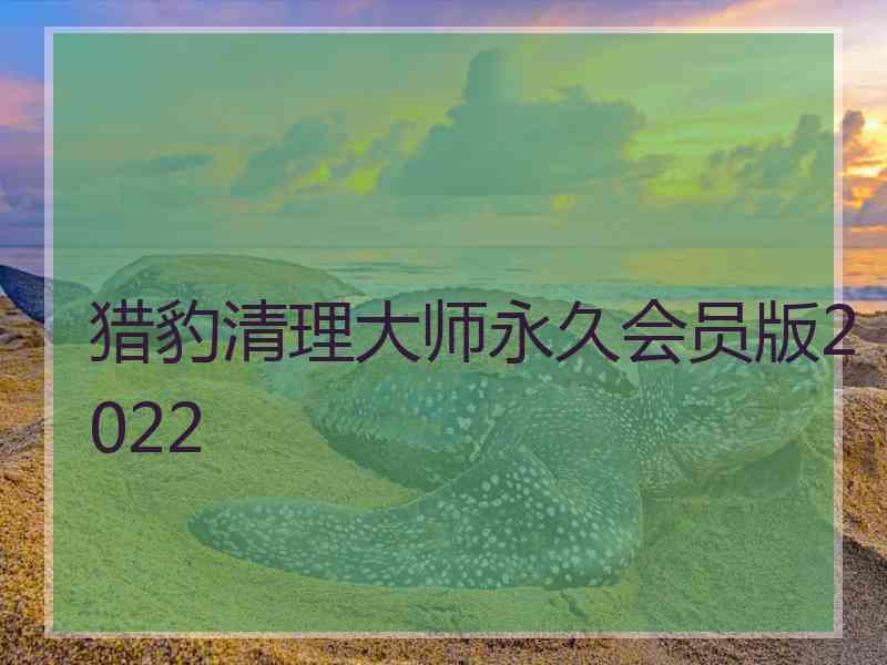 猎豹清理大师永久会员版2022