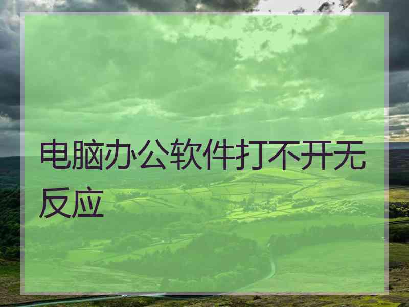 电脑办公软件打不开无反应