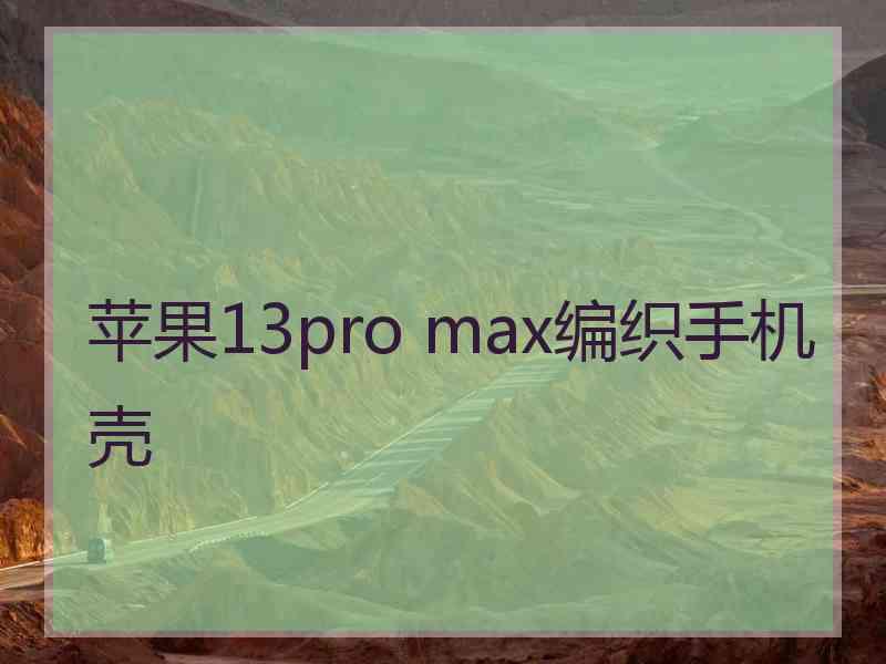 苹果13pro max编织手机壳