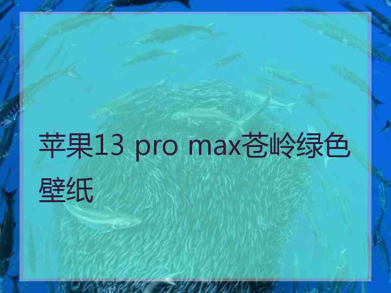 苹果13 pro max苍岭绿色壁纸