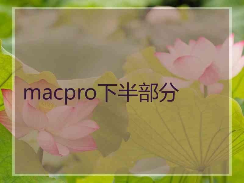 macpro下半部分