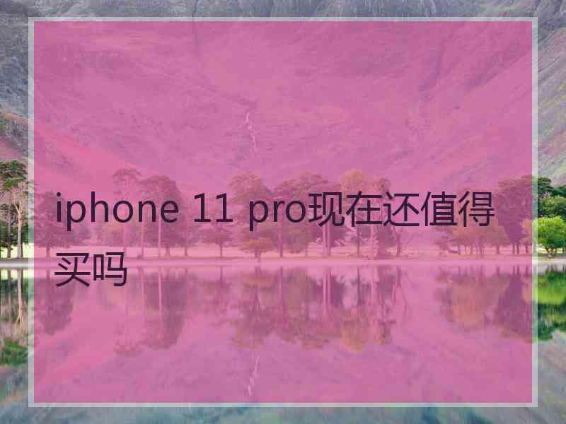 iphone 11 pro现在还值得买吗