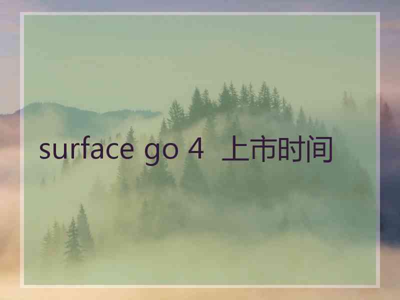 surface go 4  上市时间