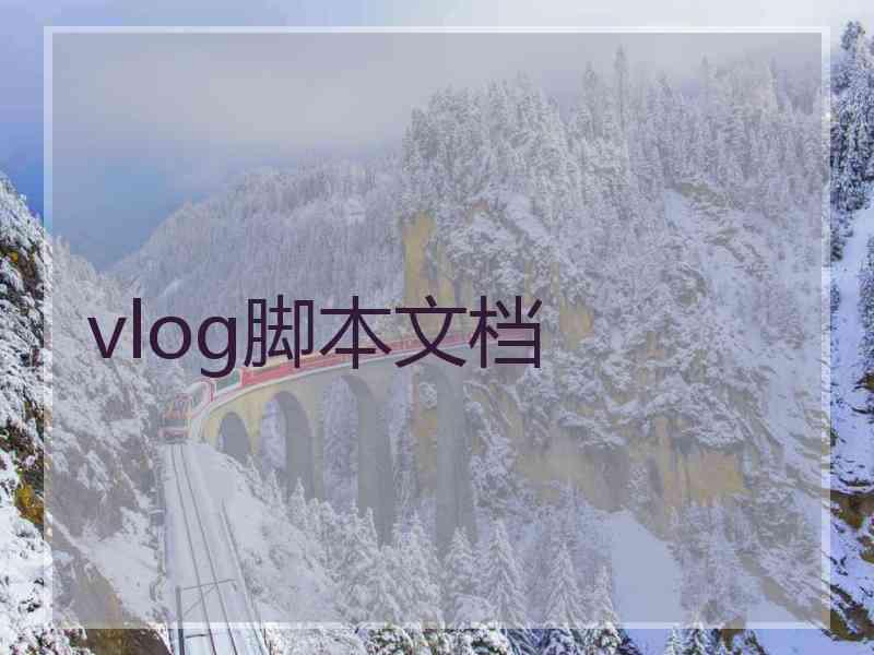 vlog脚本文档